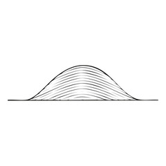 Poster - Abstract Curve Line Art, Geometric Form, Flowing Shape, Wave Patterns