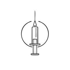 Poster - Syringe Injection Graphic Symbol Illustration Isolated Vector Art