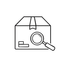Poster - Box and Magnifying Glass Icon