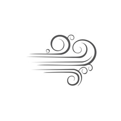 Poster - Abstract symbol of wind and air movement graphic design element weather concept