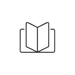 Poster - Minimalist open book symbol for education reading and digital information access