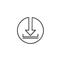Aufkleber - Digital Download Arrow Icon in Circle