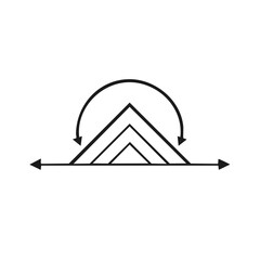 Poster - Abstract mountain range with arrows