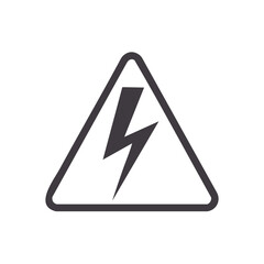 Poster - High Voltage Danger Sign: Lightning Bolt in Triangle Icon, Electrical Hazard Warning Symbol, Safety First Graphic, Attention Risk