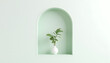 © Achmad Fauzan - Minimalist Green Niche with Potted Plant.