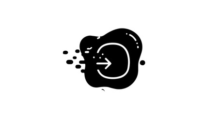 Fototapete - Interface icon black blob with arrow icon vector illustration for graphic design and user interface elements and design assets vector