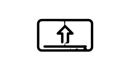 Fototapete - Interface icon upload icon vector graphic download symbol arrow up sign interface button element ui ux design graphic 100 px vector