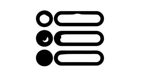 Fototapete - Interface icon checklist menu icon vector graphic design element for user interface and navigation in black and white style vector