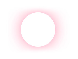 Wall Mural - glowing circle with pink aura, round shape, light effect on transparent background