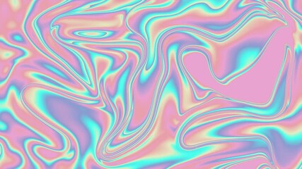 Wall Mural - Abstract Pastel Chromatic Iridescent Marble Background Loop