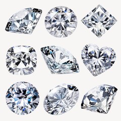 Wall Mural - Jewelry diamond element set