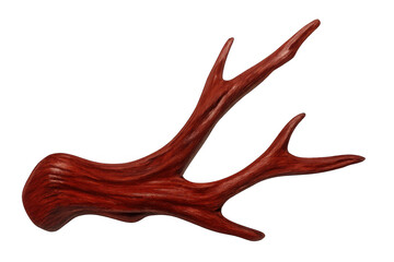 Poster - Red-colored wood branch isolated on transparent background, perfect for nature-themed designs or compositions