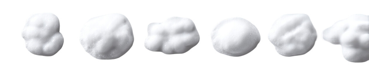 A Row of Pixelated Snowballs