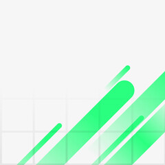 Poster - White Background with Green Speed Trails from bottom left corcnet and light grids