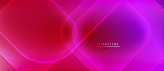 Poster - Abstract gradient design. Pink, purple hues blend smoothly. Overlapping shapes create dynamic visual effect. Modern, vibrant background.