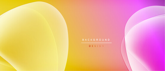 Poster - Abstract background features vibrant color gradients. Overlapping shapes create dynamic visual effect. Modern design suitable for various projects.