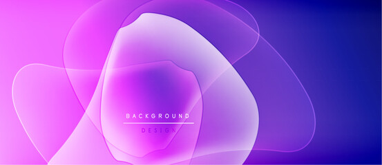 Aufkleber - Abstract vibrant background. Flowing shapes blend purple, pink, blue hues. Modern design element for digital projects.