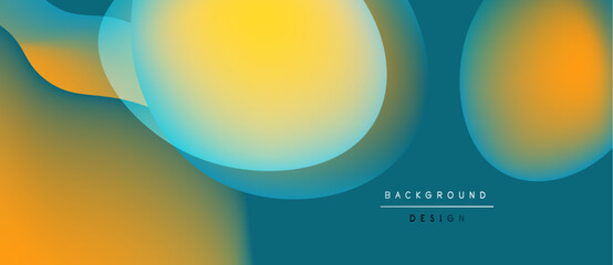 Poster - Abstract fluid shapes, vibrant colors blend. Modern design, smooth gradients create dynamic composition. Background texture feels energetic.