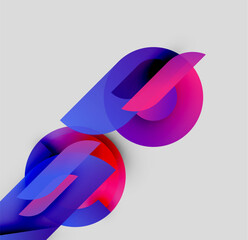 Poster - Abstract flowing shapes, vibrant colors blend. Dynamic composition creates modern visual impact. Smooth gradients suggest movement, depth.