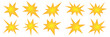 © Sunil - irregular spark shapes. Pop art Funky groovy Doodle Stars.  Element for poster, banner, collage. vector