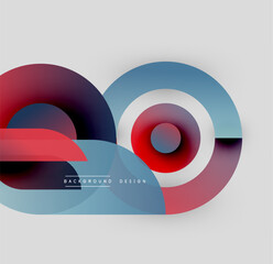 Poster - Abstract circles overlap, creating vibrant color gradients. Modern design features smooth transitions, minimalist aesthetic. Background text reads background design.