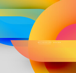 Poster - Abstract colorful shapes overlap. Gradient hues create dynamic composition. Modern design feels energetic, vibrant.