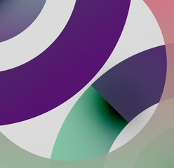 Poster - Abstract shapes overlap, creating vibrant color blends. Soft gradients suggest movement, depth. Minimalist design focuses on form, texture.