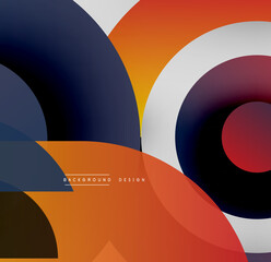 Poster - Abstract shapes overlap, creating dynamic composition. Colors blend, offering modern visual experience. Gradient effects enhance depth.