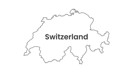 Naklejka na meble Switzerland map country shape background