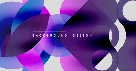 Poster - Abstract fluid shapes overlap, creating vibrant purple, blue gradients. Modern design element for backgrounds, presentations.