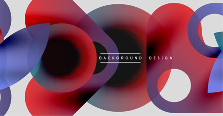 Poster - Abstract fluid shapes, vibrant colors, dynamic composition. Modern design elements create interesting visual texture.