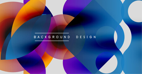 Poster - Abstract colorful shapes overlap. Vibrant gradients create dynamic visual texture. Modern design element for backgrounds.