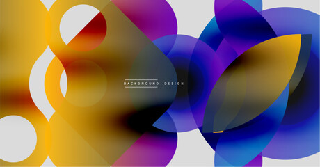 Poster - Abstract fluid shapes overlap, creating vibrant color gradients. Modern design with dynamic composition, smooth transitions.
