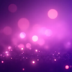 Poster - Abstract background with blurred pink and purple bokeh lights and sparkling particles creating a dreamy atmosphere