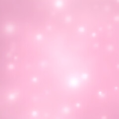 Poster - Soft pink background with blurred white bokeh lights creating a dreamy and romantic atmosphere suitable for various design projects