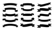 © Rani - Black ribbon banners set.