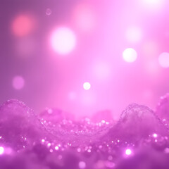 Poster - Abstract pink landscape with bokeh effect and sparkling glitter details featuring a soft and dreamy atmosphere