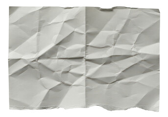 Poster - A crumpled and torn sheet of paper, isolated on a transparent background