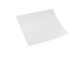 Poster - A single blank white sheet of paper is isolated on a transparent background