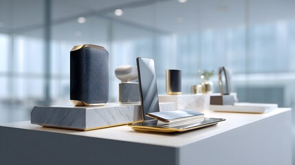Poster - showcasing luxurious AI devices