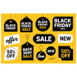 © ZOHURA - Black Friday Sale Labels and Tags Collection, Discount Offers Design Elements