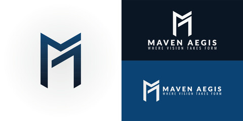 Poster - Dynamic MA emblem designed for technology and software companies. Its bold, abstract lines represent cutting-edge innovation, digital efficiency, and visionary tech solutions.