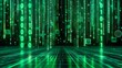 © Ariful - Binary Green Matrix Code Background