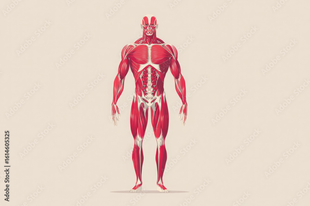 Lithe Muscular Form Muscular system displayed detail and simple form Anatomy Muscular ...