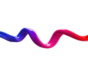 Poster - A dynamic swirl of colorful paint in blue, purple, and pink isolated on a transparent background