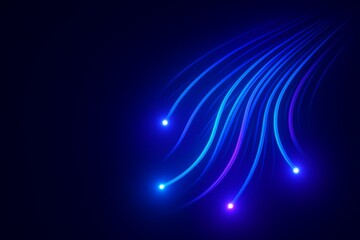 Wall Mural - abstract digital background. optical fiber of digital communication. vector illustration on a dark b