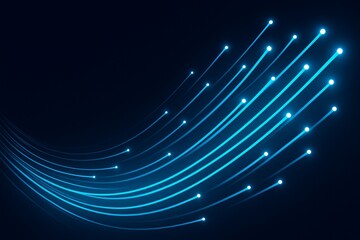 Wall Mural - abstract digital background. optical fiber of digital communication. vector illustration on a dark b