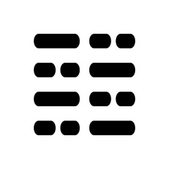 Poster - Arrangement of black rounded rectangles in a grid pattern on a white background creating a visual layout
