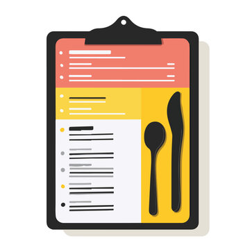 side menu isolated in White Background, side menu vector, Flat lay vector illustration