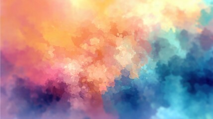 Poster - Vibrant colors merge softly, creating an abstract composition that evokes a sense of tranquility and wonder, reminiscent of twilight skies and serene atmospheres.